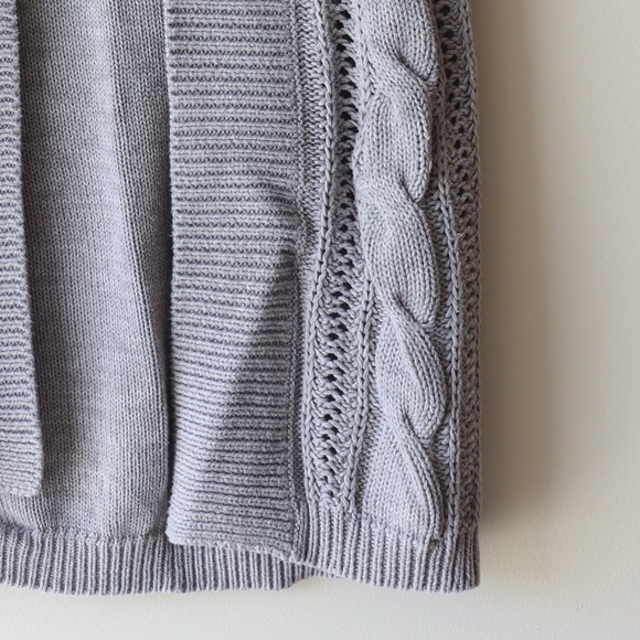 Grey Sweater Cardigan Vest - Picture 6 of 7
